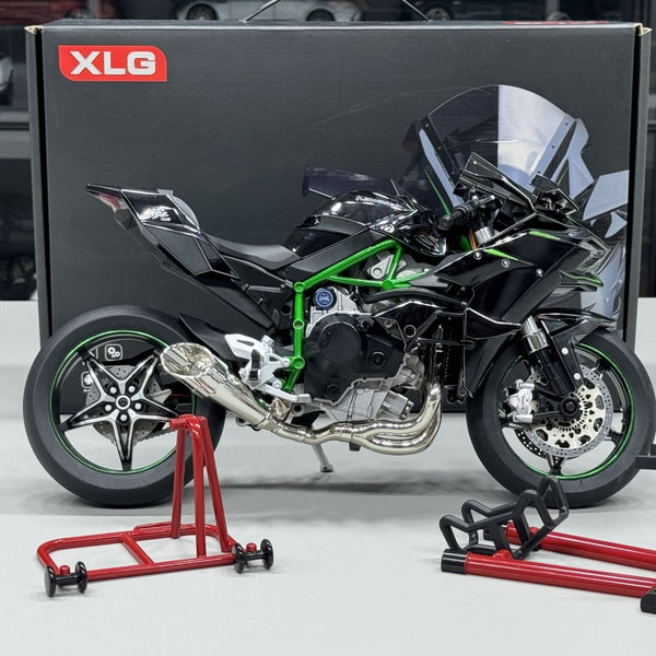 โมเดล Kawasaki Ninja H2R ขนาด 1:6 – สตาร์ทเครื่องยนต์, ปล่อยควัน, ไฟ LED