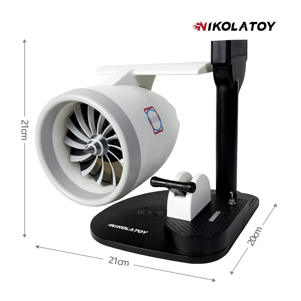 NIKOLATOY Desktop Humidifier Fan – Jet Engine Inspired Design