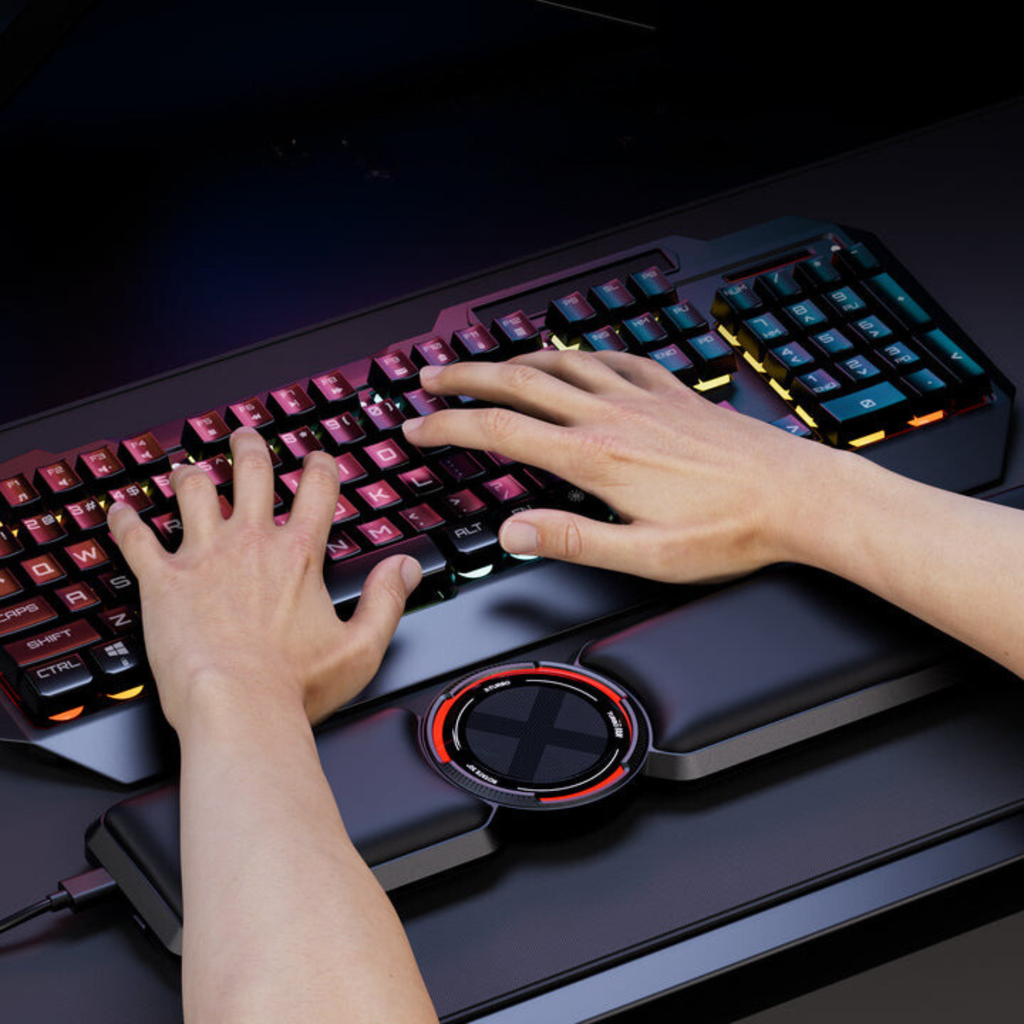 X-Turbo AirFlow Cooler Wrist Rest – Ergonomic Gaming Keyboard Wrist Support with Cooling Fan