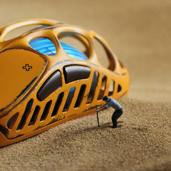 GravaStar Gaming Mouse Special Edition Battle Worn-Yellow – Ultra-Light 49g, 32,000 DPI Sensor, Tri-Mode