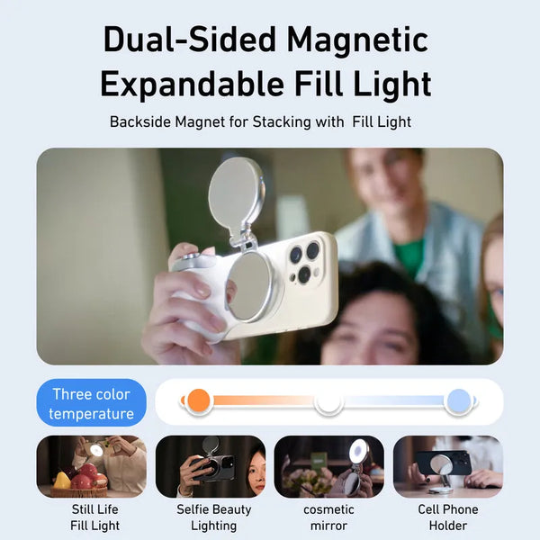 TELESIN ที่จับโทรศัพท์แม่เหล็กสำหรับถ่ายภาพพร้อมรีโมท - ถ่ายภาพ 360° ระดับมืออาชีพ