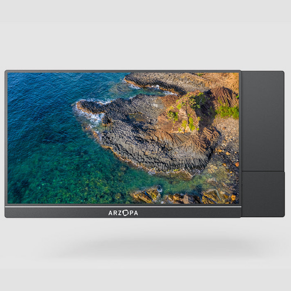 Arzopa B8 15.6 Inch Full HD Portable Monitor for Laptop [FREE CASE + CONNECTION CABLE]