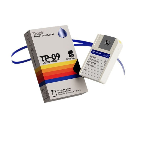 Magnetic Power Bank TROZK TP-09 10000mAh – Multifunctional with Built-in Storage