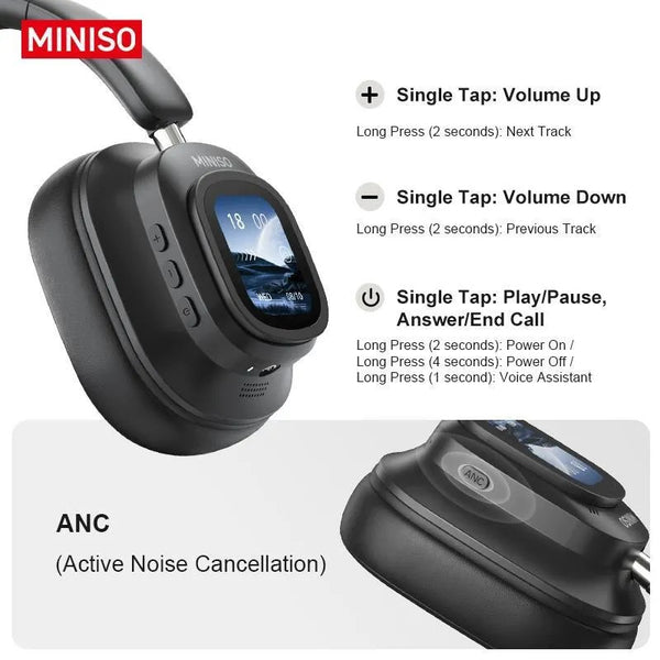 MINISO G90 Wireless Headphones - Noise Cancellation Technology, Touch Control, and High-Quality Sound