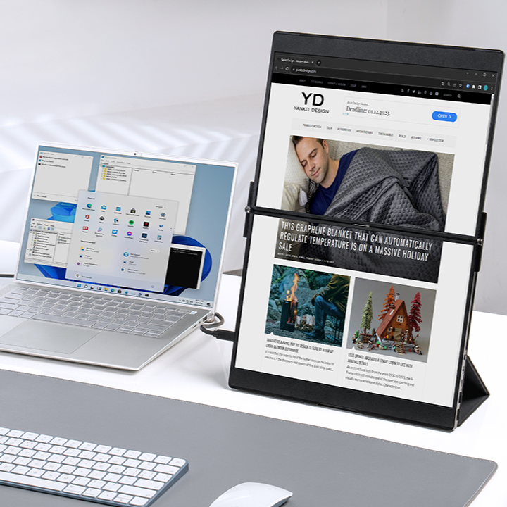Jsaux FlipGo Portable Dual Monitor | Expand Workspace With 1 Cable
