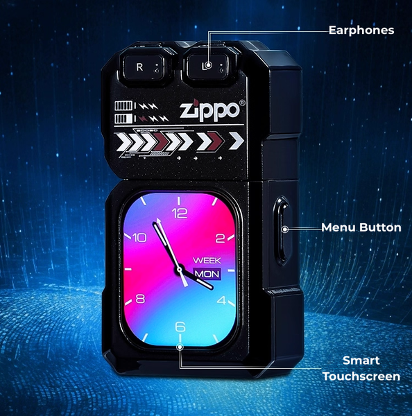 Smart Zippo Lighter – Integrated with Convenient Earbuds