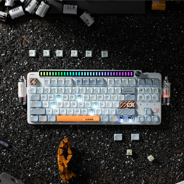 KEYSME LUNAR 01 – Mechanical Keyboard with Sound-Reactive RGB Lighting